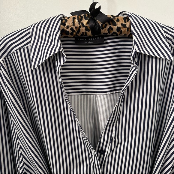 Lane Bryant Belted Button Down Long Sleeve Tunic - Picture 7 of 7